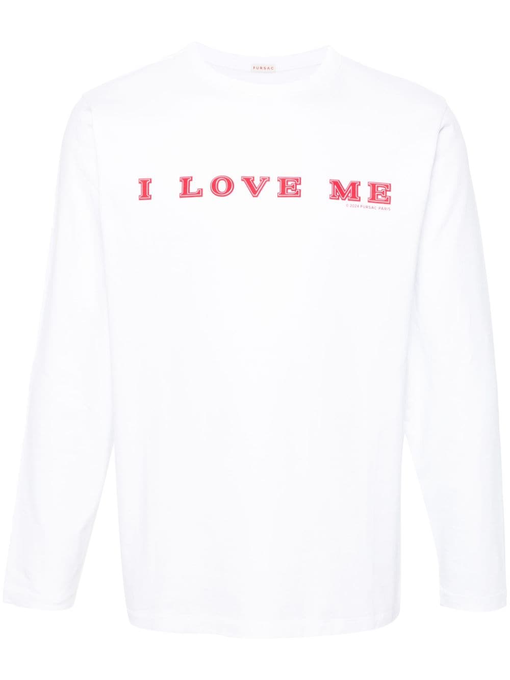 FURSAC slogan-print long-sleeved T-shirt - White von FURSAC