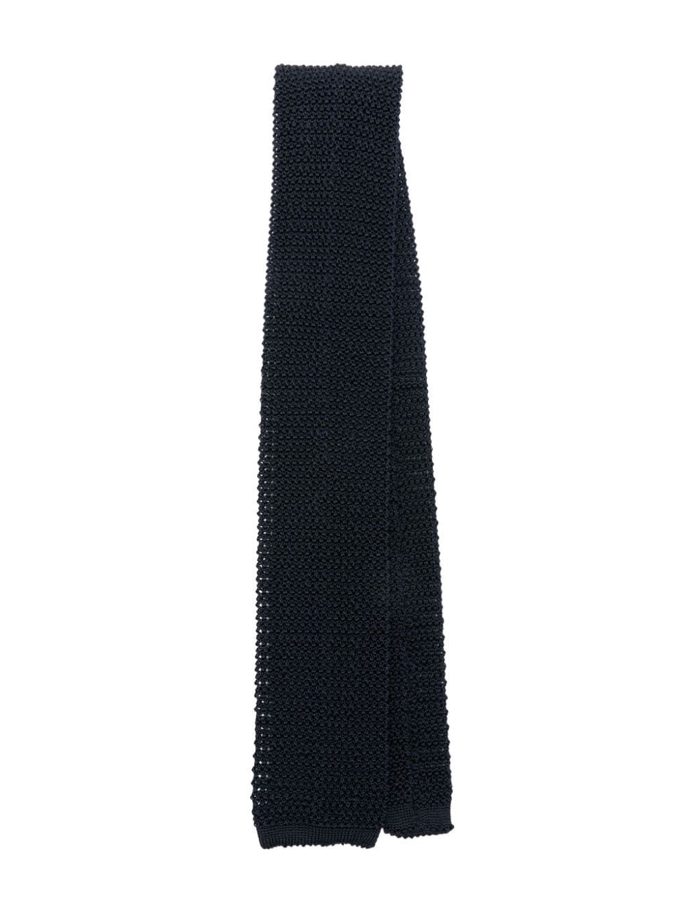 FURSAC square-tip knitted silk tie - Blue von FURSAC