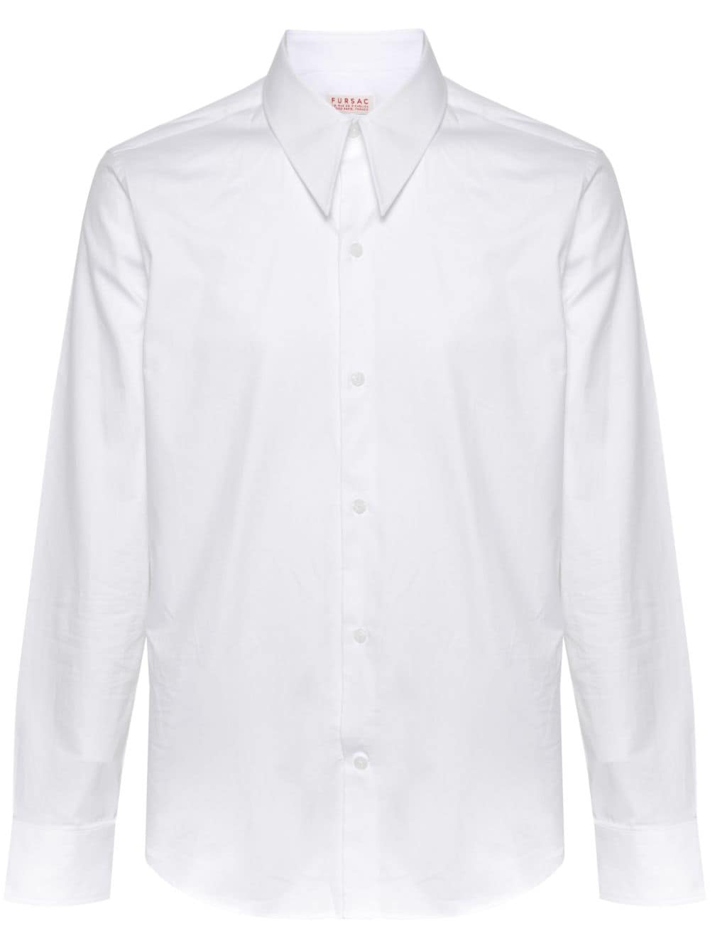 FURSAC straight-point collar cotton shirt - White von FURSAC