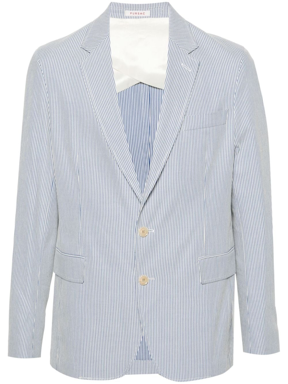 FURSAC striped cotton blazer - Blue von FURSAC