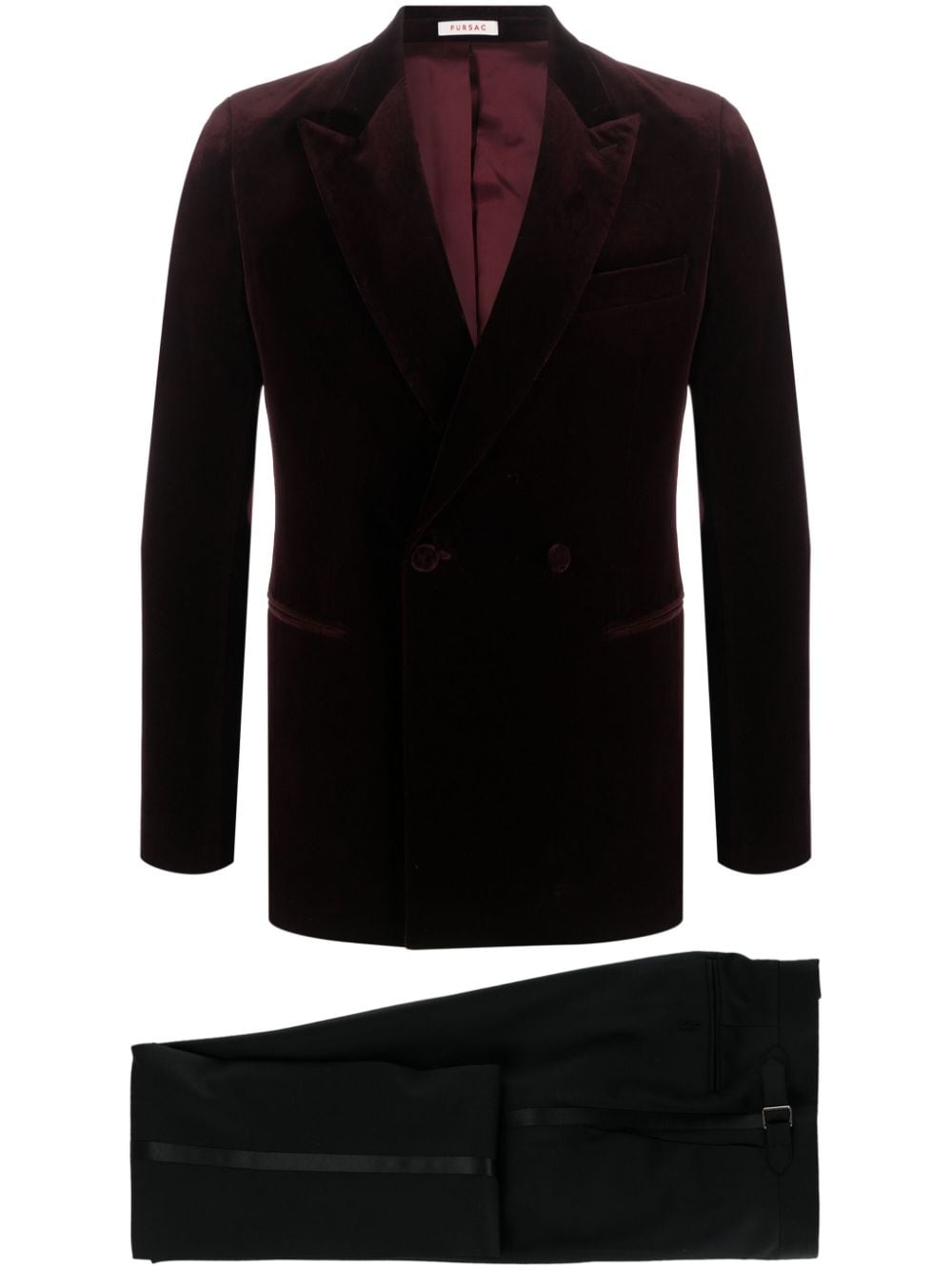 FURSAC two-tone double-breasted suit - Red von FURSAC
