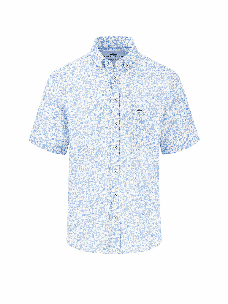 FYNCH HATTON Leinenhemd Casual Fit blau | M von FYNCH HATTON
