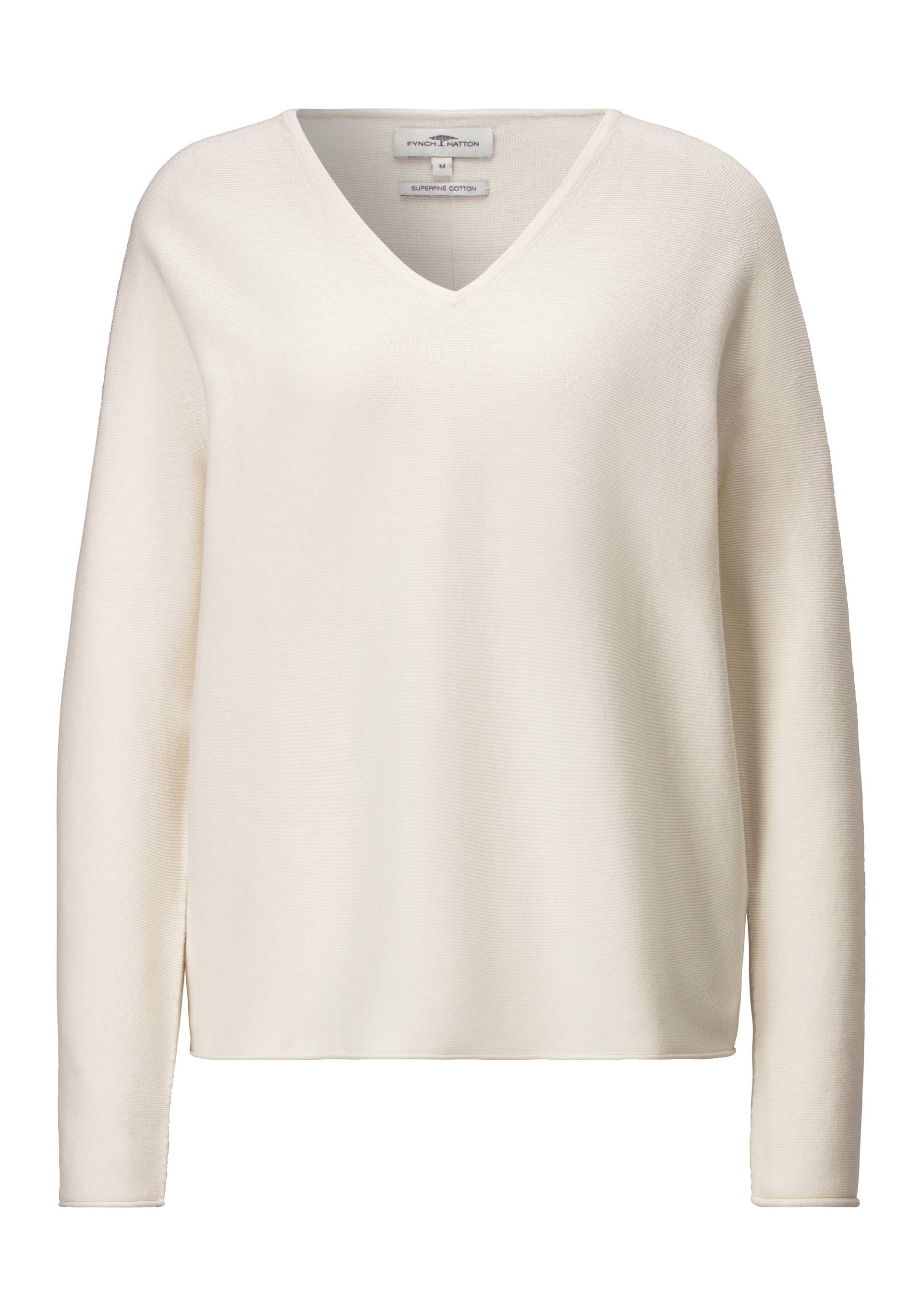 FYNCH-HATTON Strickpullover, mit V-Ausschnitt und Logo-Stickerei FYNCH-HATTON Strickpullover, mit V-Ausschnitt und Logo-Stickerei von FYNCH-HATTON