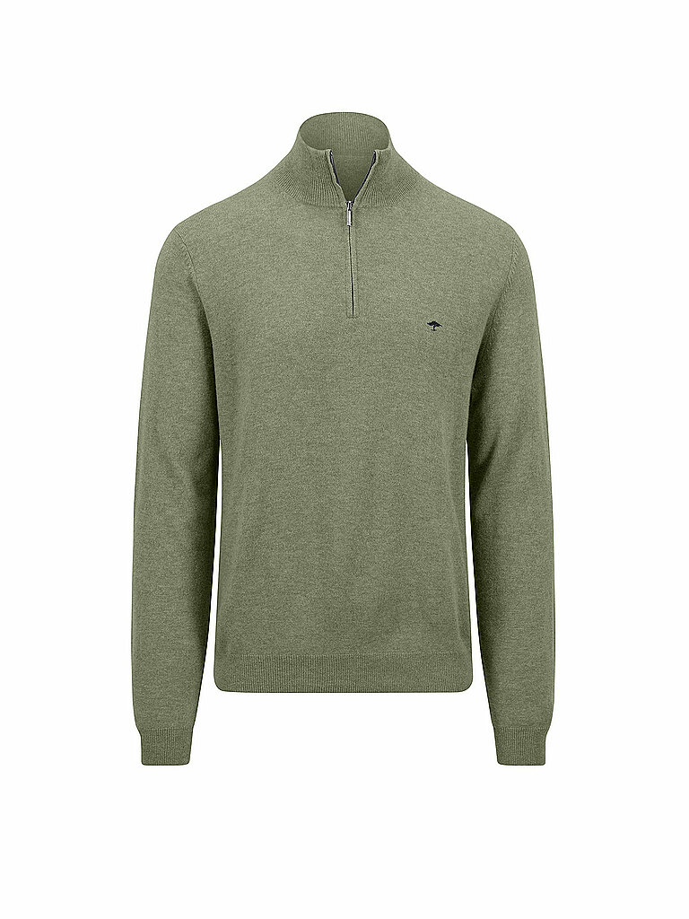 FYNCH HATTON Troyer Pullover olive | 4XL von FYNCH HATTON