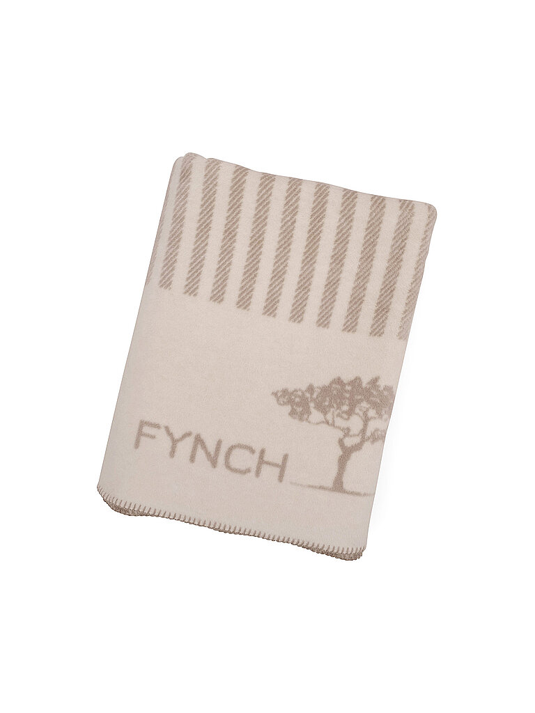 FYNCH HATTON Wohndecke 150x210cm KOMBERS STRIPED hellgrau von FYNCH HATTON