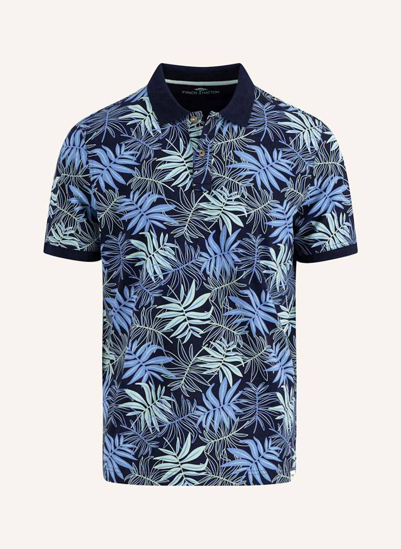 Fynch-Hatton Jersey-Poloshirt Casual Fit blau von FYNCH-HATTON