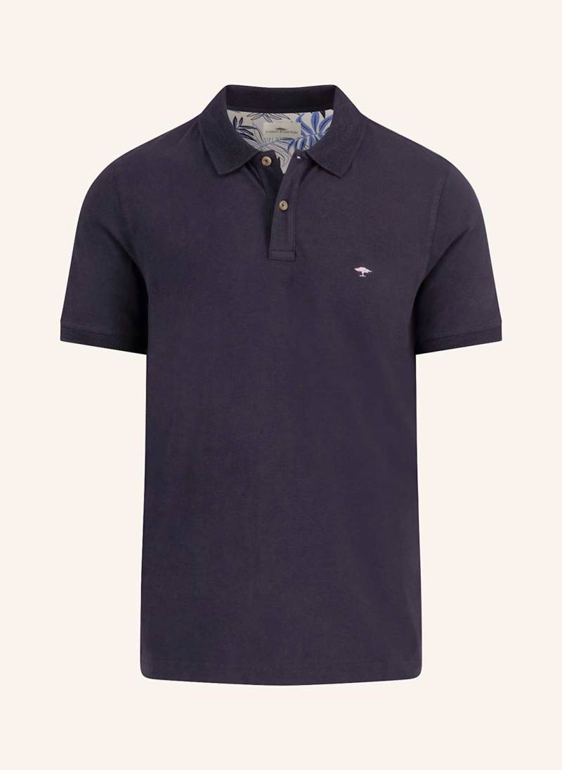 Fynch-Hatton Jersey-Poloshirt Casual Fit blau von FYNCH-HATTON
