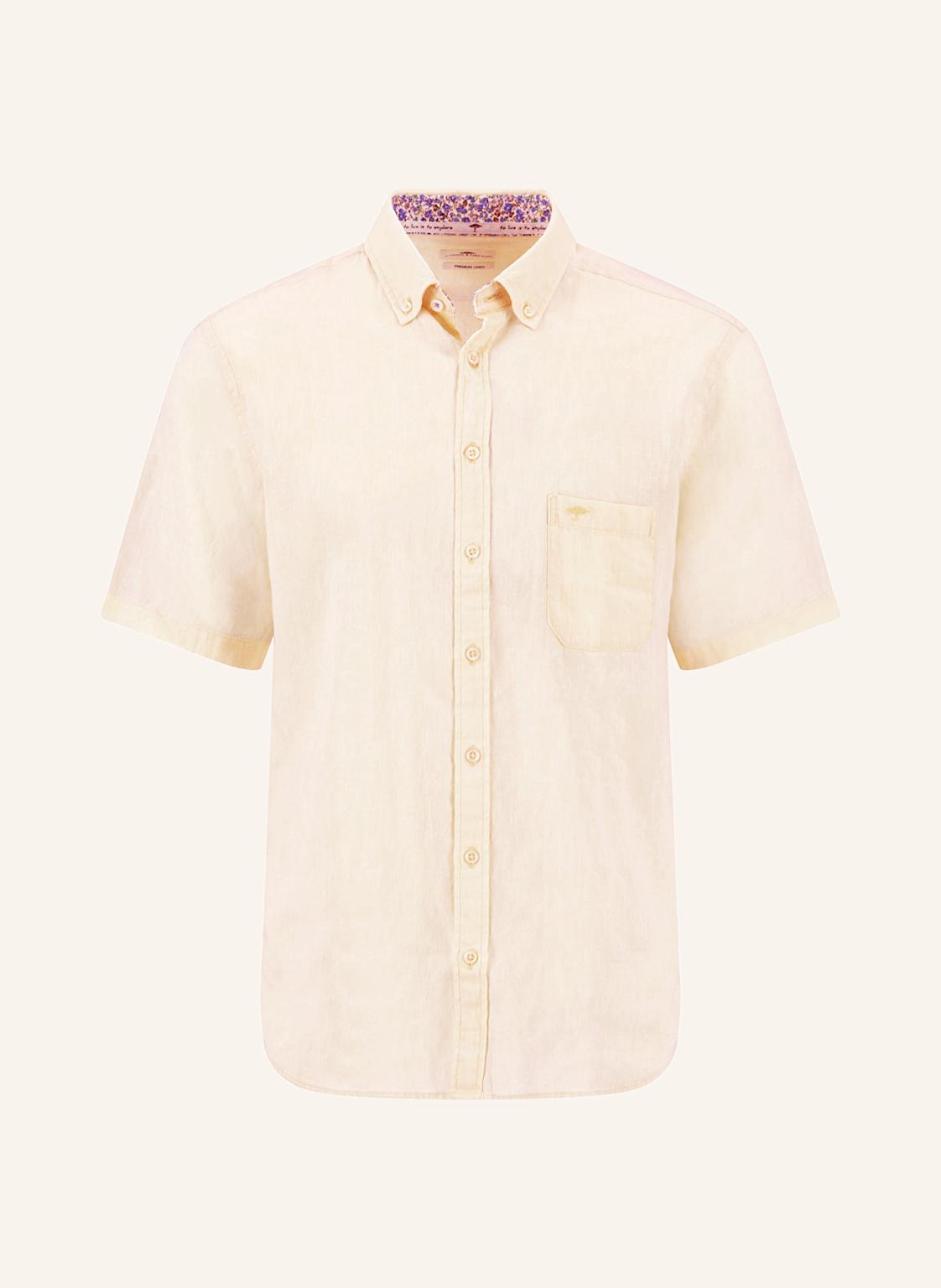 Fynch-Hatton Kurzarm-Hemd Regular Fit Aus Leinen gelb von FYNCH-HATTON