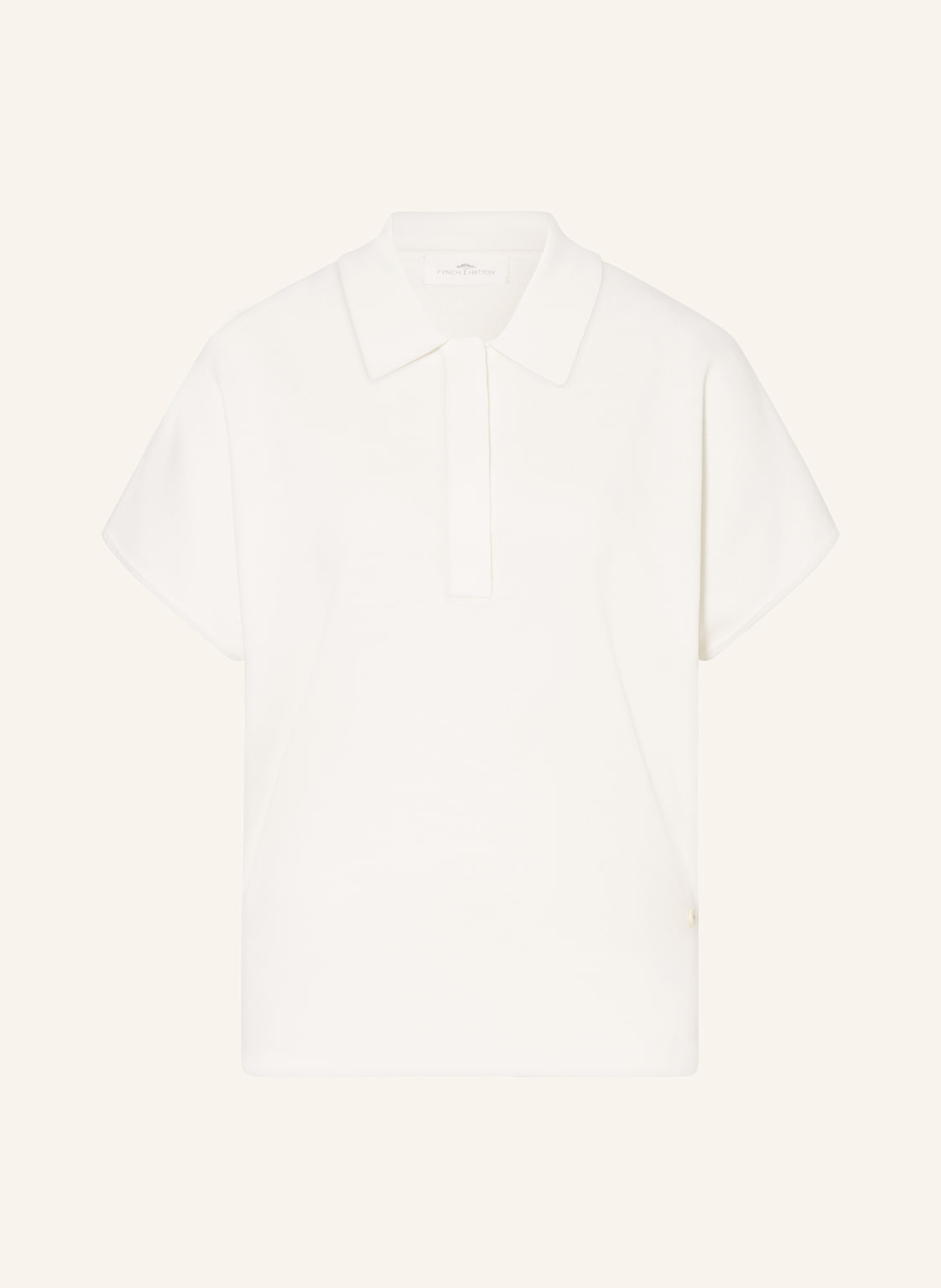 Fynch-Hatton Piqué-Poloshirt weiss von FYNCH-HATTON