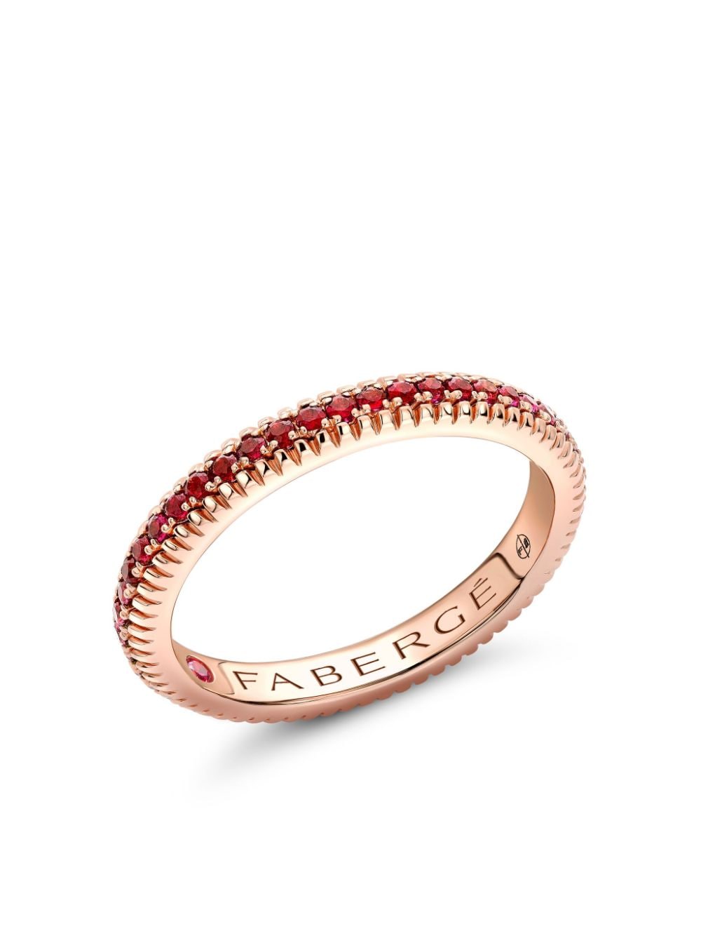 Fabergé 18kt rose gold Colours Of Love ruby eternity ring - Red von Fabergé