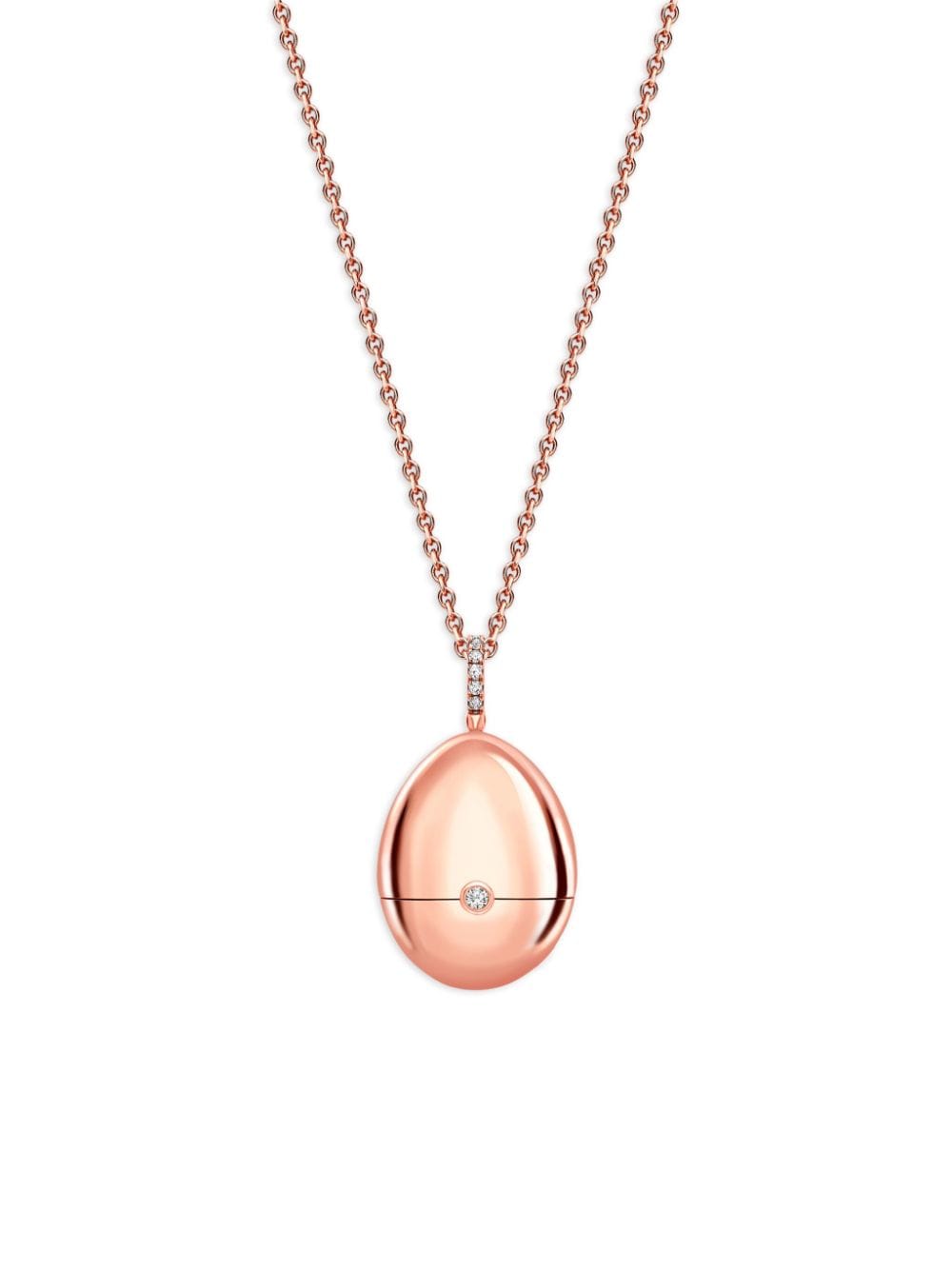 Fabergé 18kt rose gold Fabergé Essence Heart Surprise ruby locket necklace - Red von Fabergé