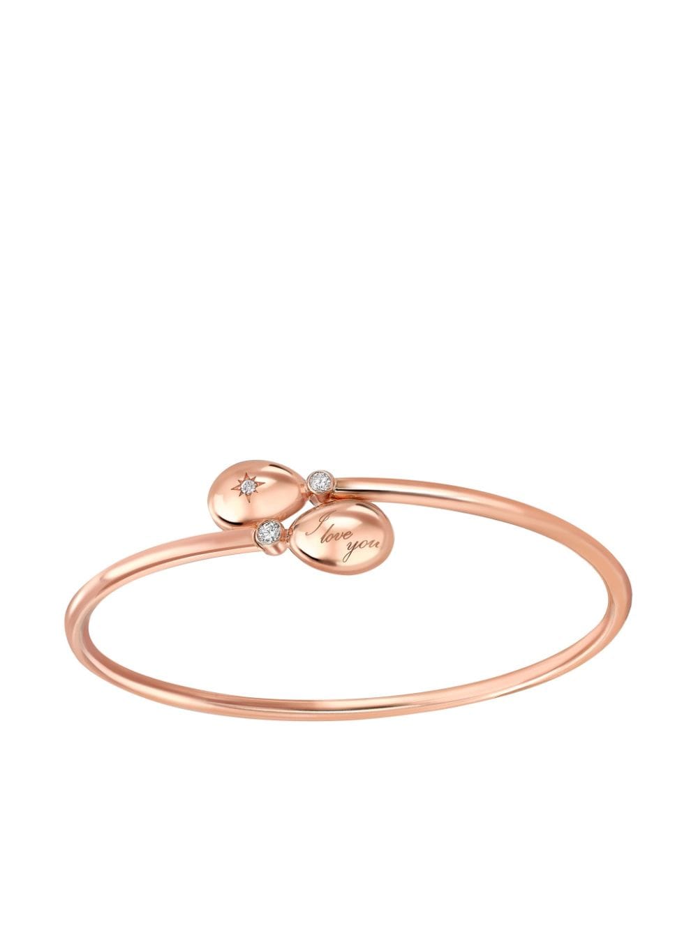 Fabergé 18kt rose gold Fabergé Essence I Love You Crossover diamonds bracelet von Fabergé