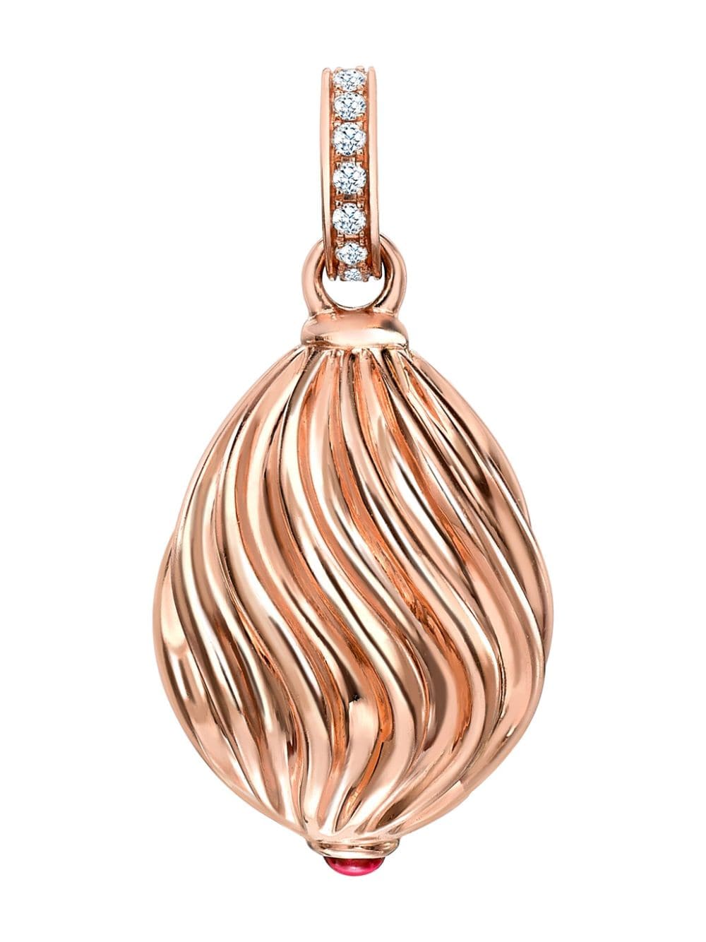 Fabergé 18kt rose gold Heritage Sunburst Egg diamond and sapphire charm - Pink von Fabergé