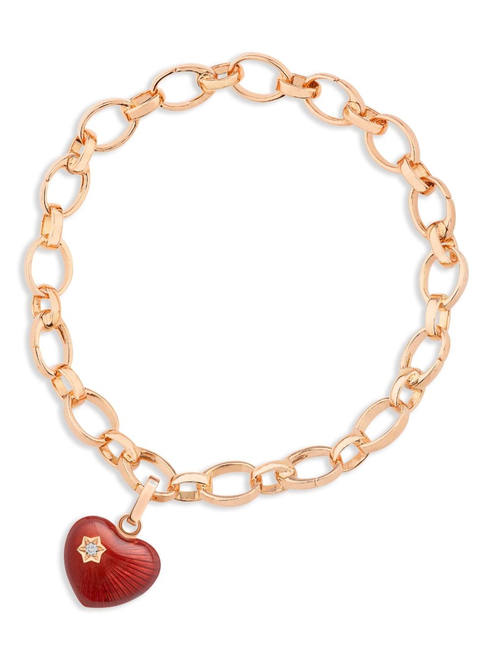 Fabergé 18kt rose gold Heritage diamond charm - Red von Fabergé