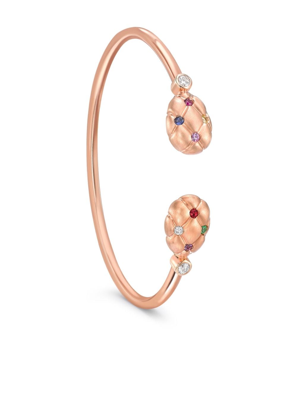 Fabergé 18kt rose gold Treillage multi-stone cuff bracelet - Pink von Fabergé