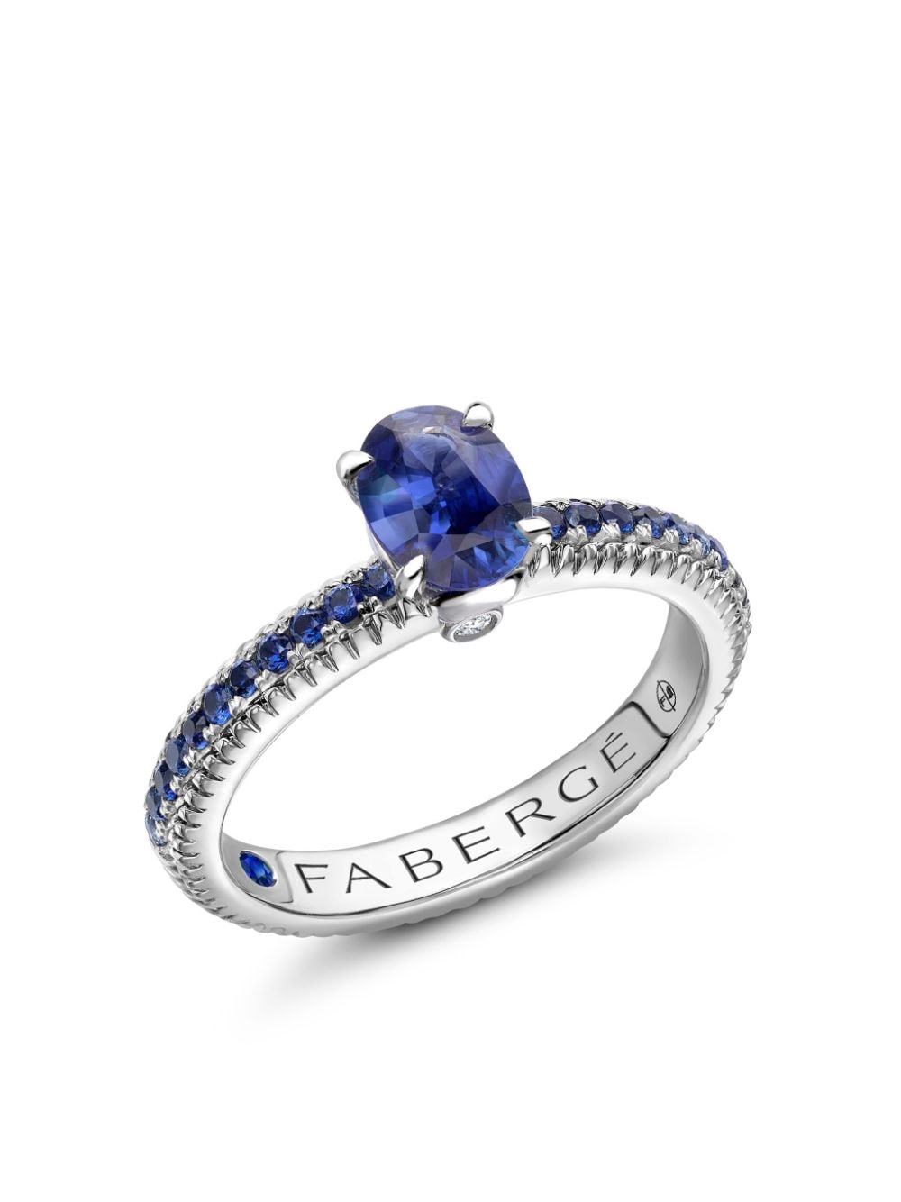 Fabergé 18kt white gold Colours Of Love sapphire and diamond ring - Silver von Fabergé