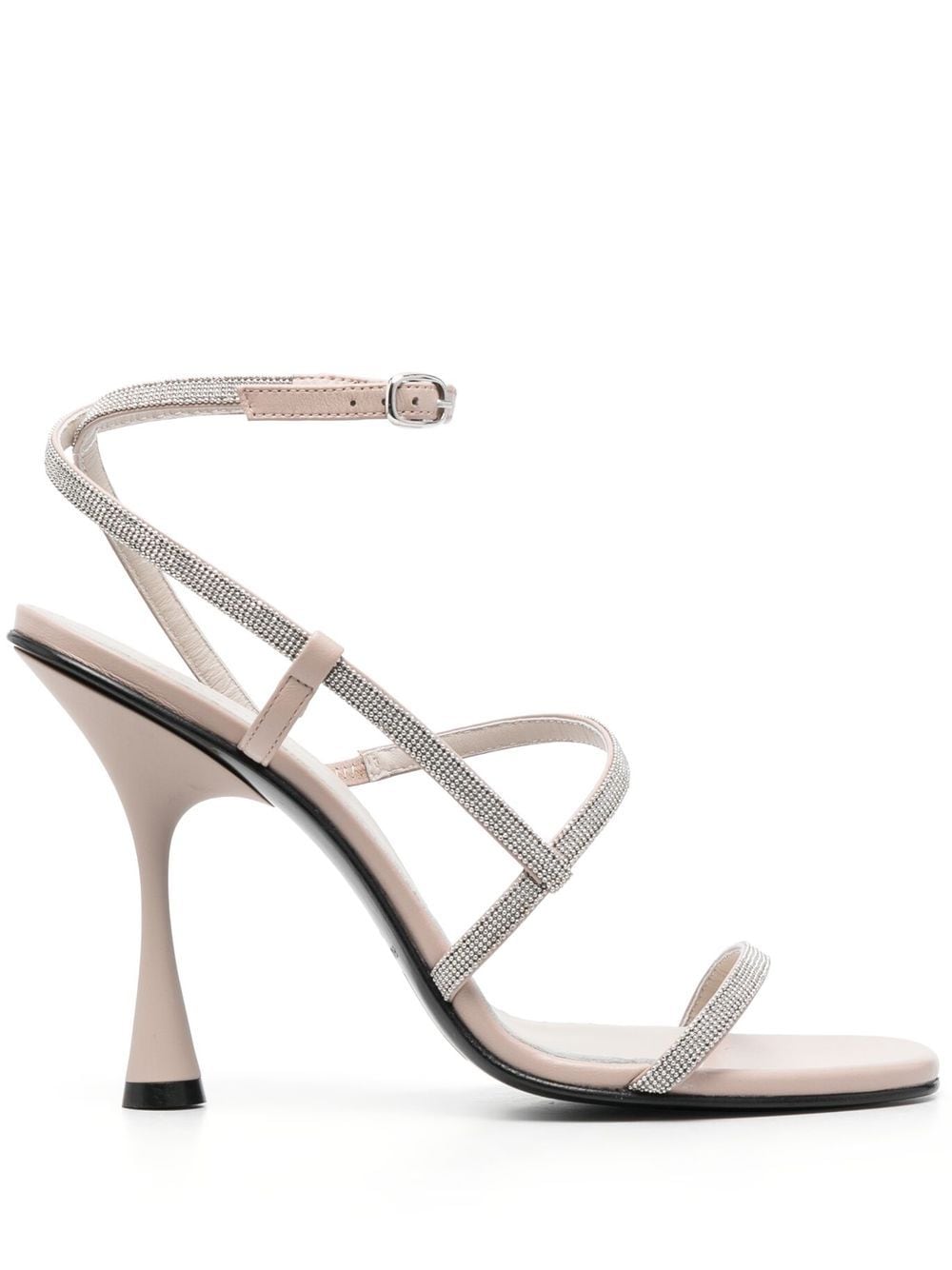 Fabiana Filippi 70mm beaded heeled sandals - Grey von Fabiana Filippi