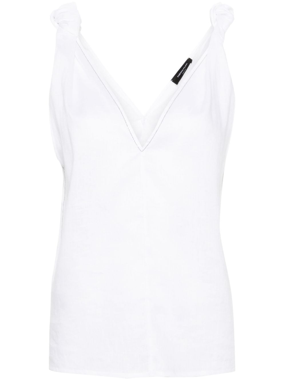 Fabiana Filippi V-neck linen blouse - White von Fabiana Filippi