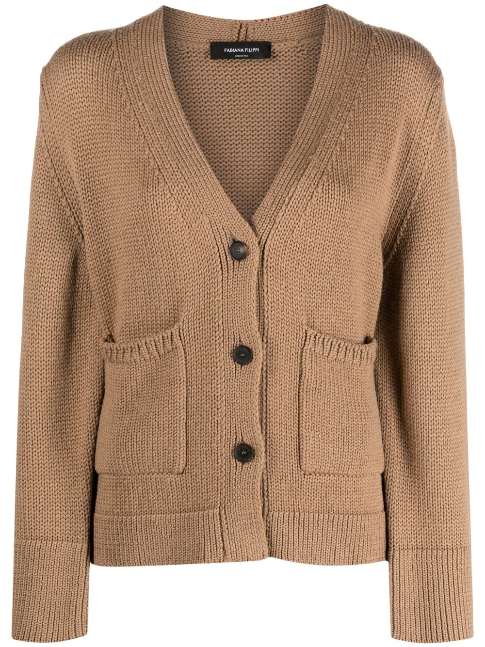 Fabiana Filippi V-neck virgin-wool cardigan - Brown von Fabiana Filippi