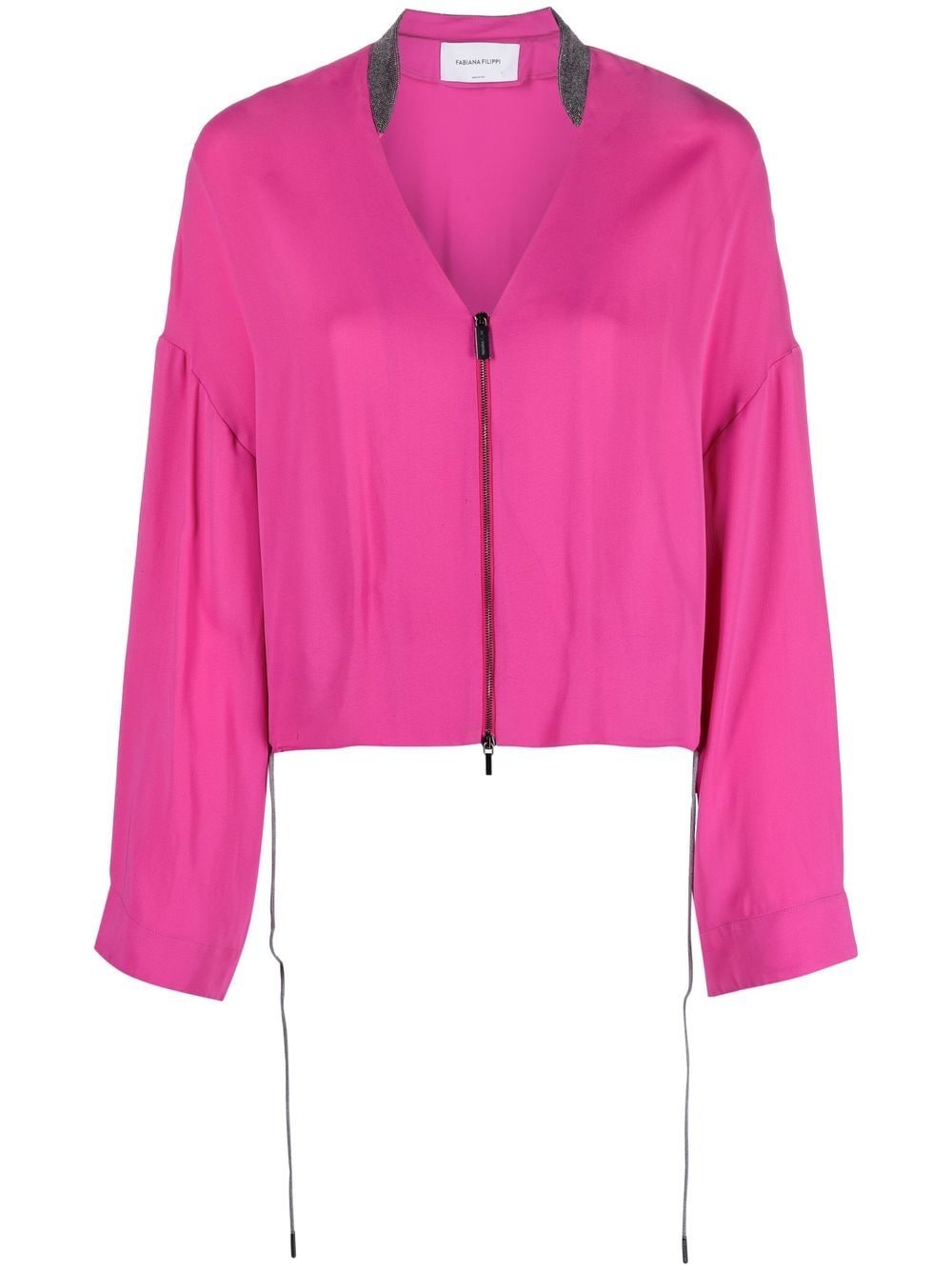 Fabiana Filippi V-neck zip-up jacket - Pink von Fabiana Filippi