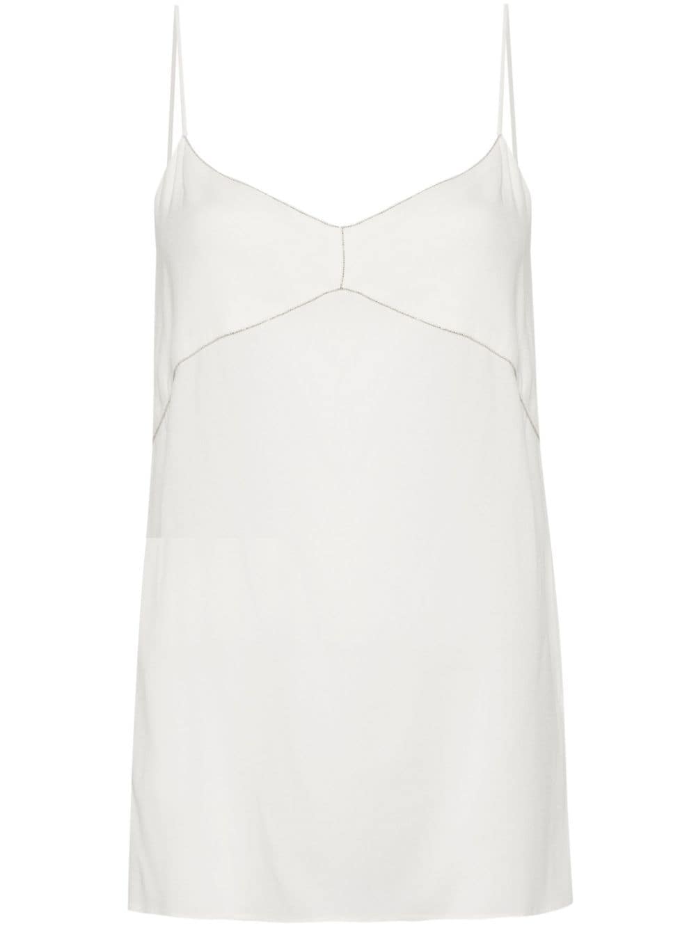 Fabiana Filippi bead-chain trim top - White von Fabiana Filippi