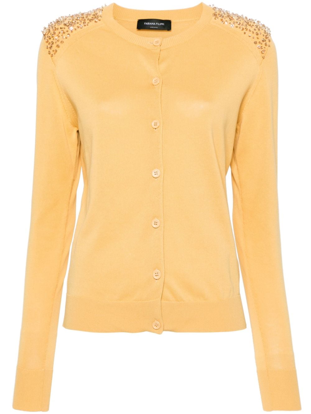 Fabiana Filippi bead-embellished knitted cardigan - Yellow von Fabiana Filippi