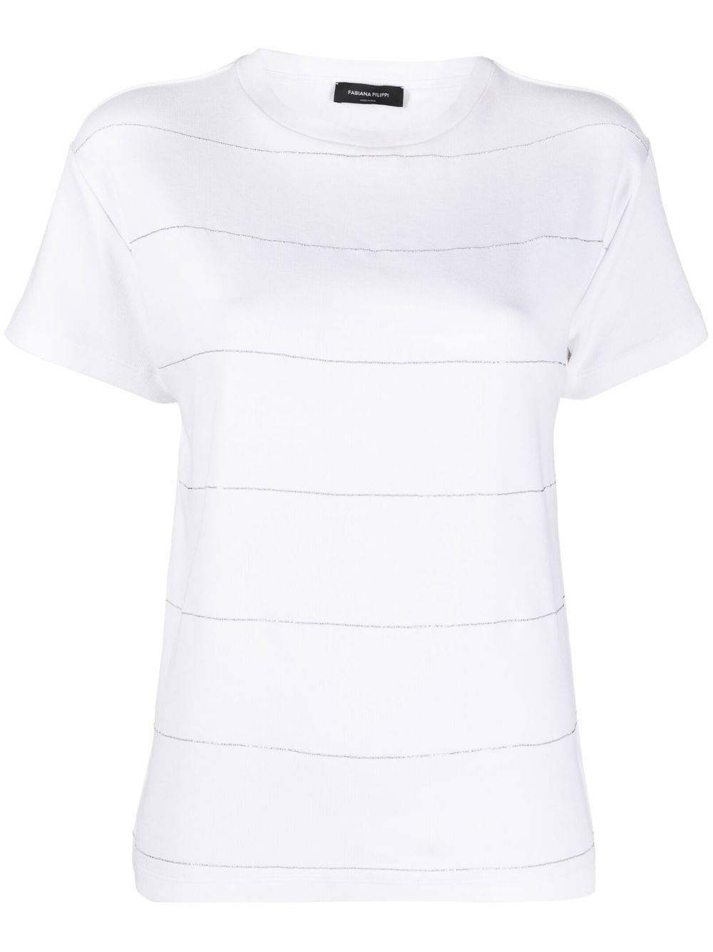 Fabiana Filippi bead-embellished short-sleeve T-shirt - White von Fabiana Filippi