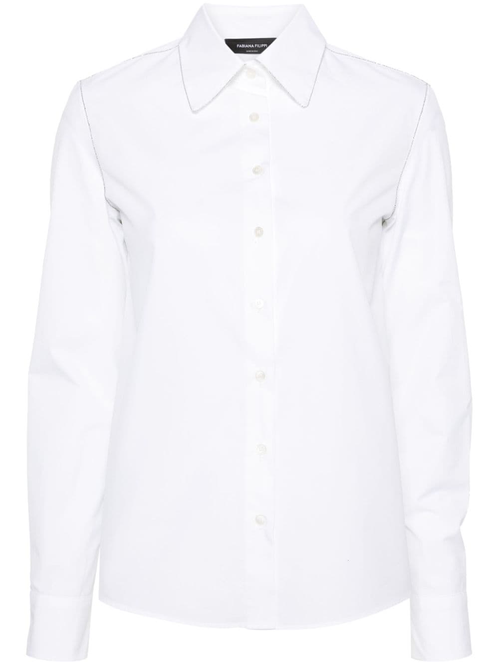 Fabiana Filippi beaded poplin shirt - White von Fabiana Filippi