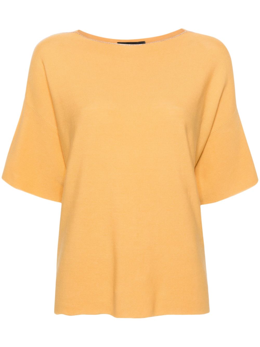 Fabiana Filippi beaded-trim short-sleeve jumper - Yellow von Fabiana Filippi