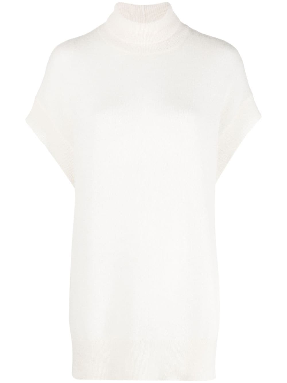 Fabiana Filippi brushed-knit turtleneck T-shirt - White von Fabiana Filippi