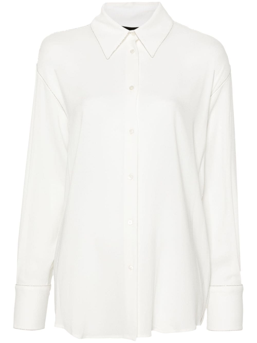 Fabiana Filippi button-up georgette shirt - White von Fabiana Filippi