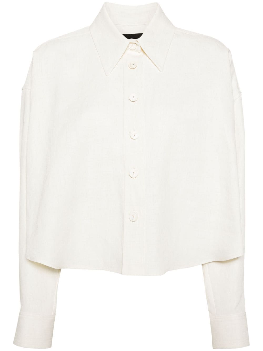 Fabiana Filippi buttoned linen blend shirt - White von Fabiana Filippi