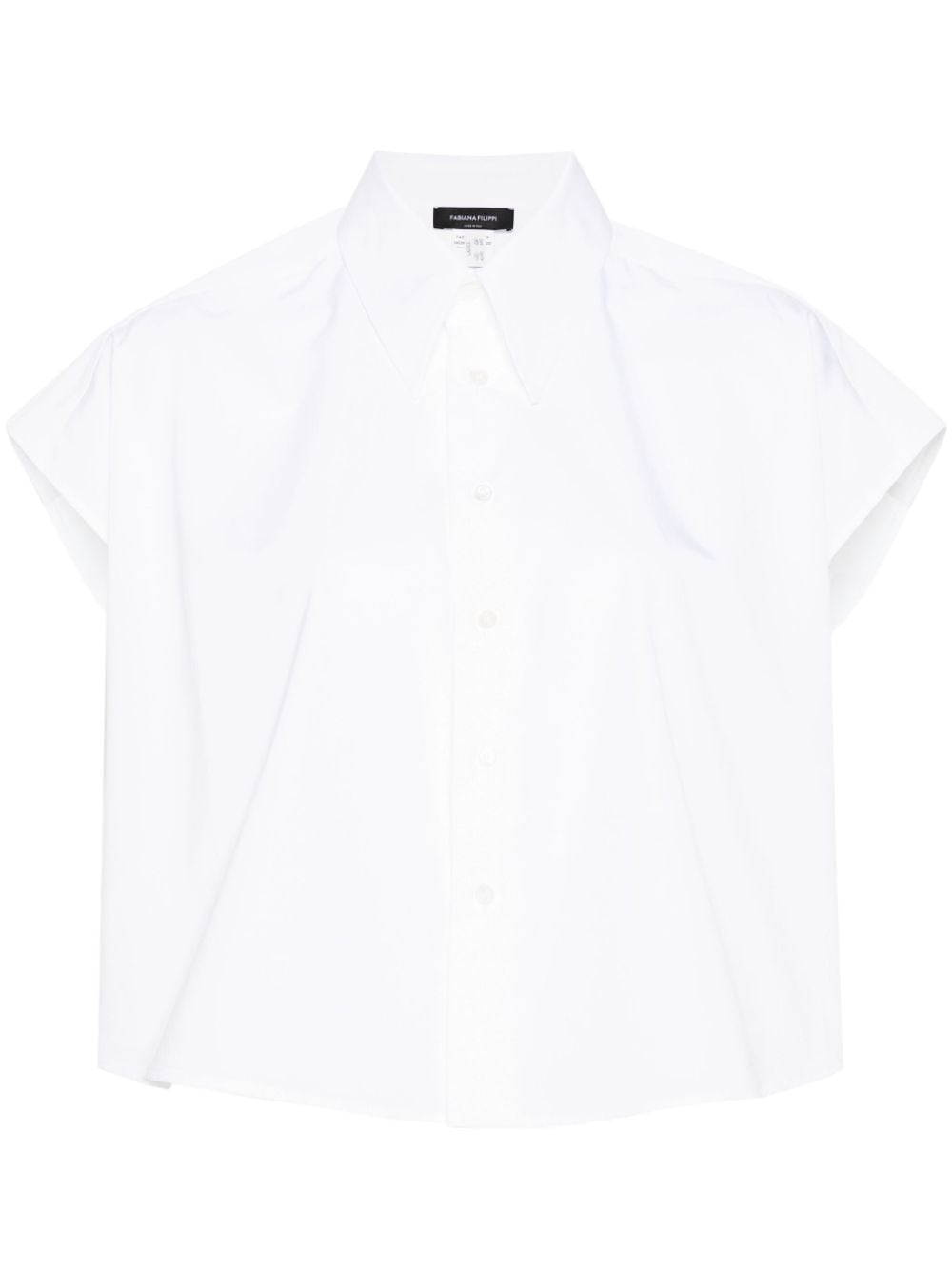 Fabiana Filippi cap-sleeve cotton shirt - White von Fabiana Filippi