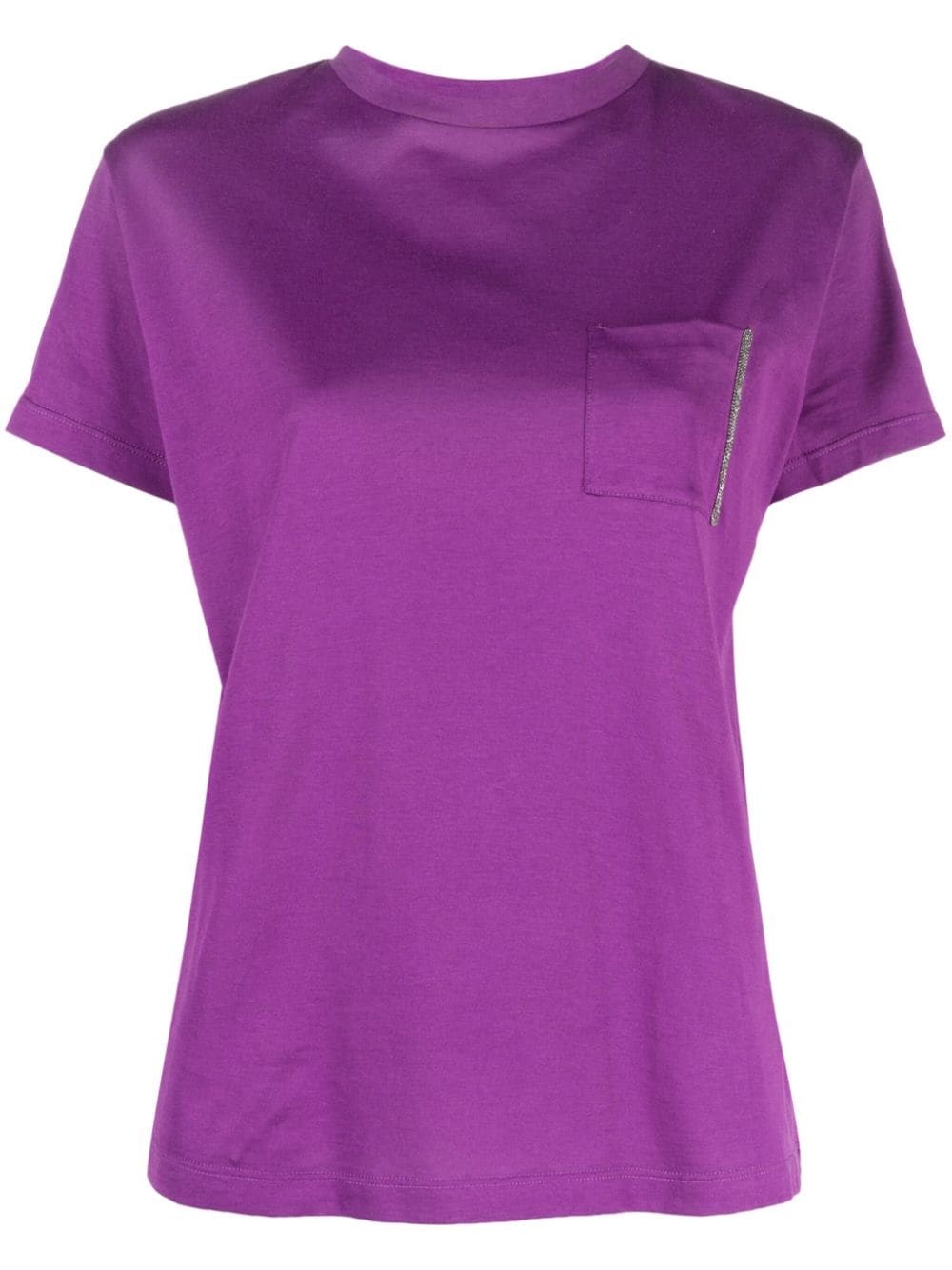 Fabiana Filippi chain-detail cotton T-shirt - Purple von Fabiana Filippi