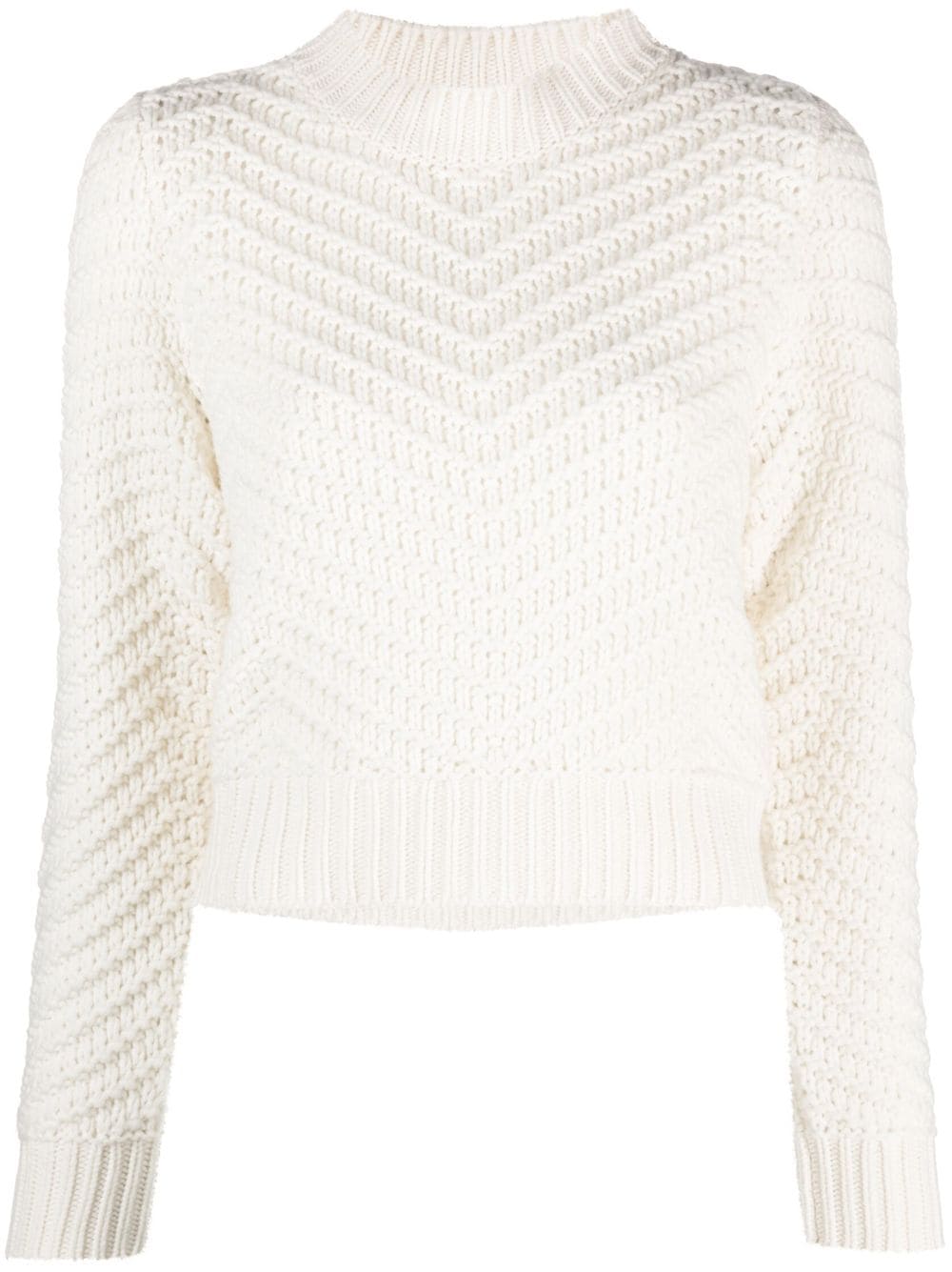 Fabiana Filippi chevron-knit cashmere jumper - White von Fabiana Filippi