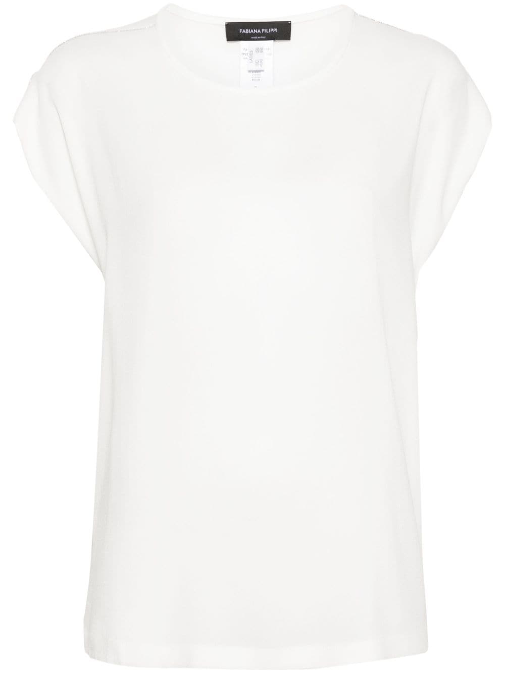 Fabiana Filippi chiffon-crepe T-shirt - White von Fabiana Filippi