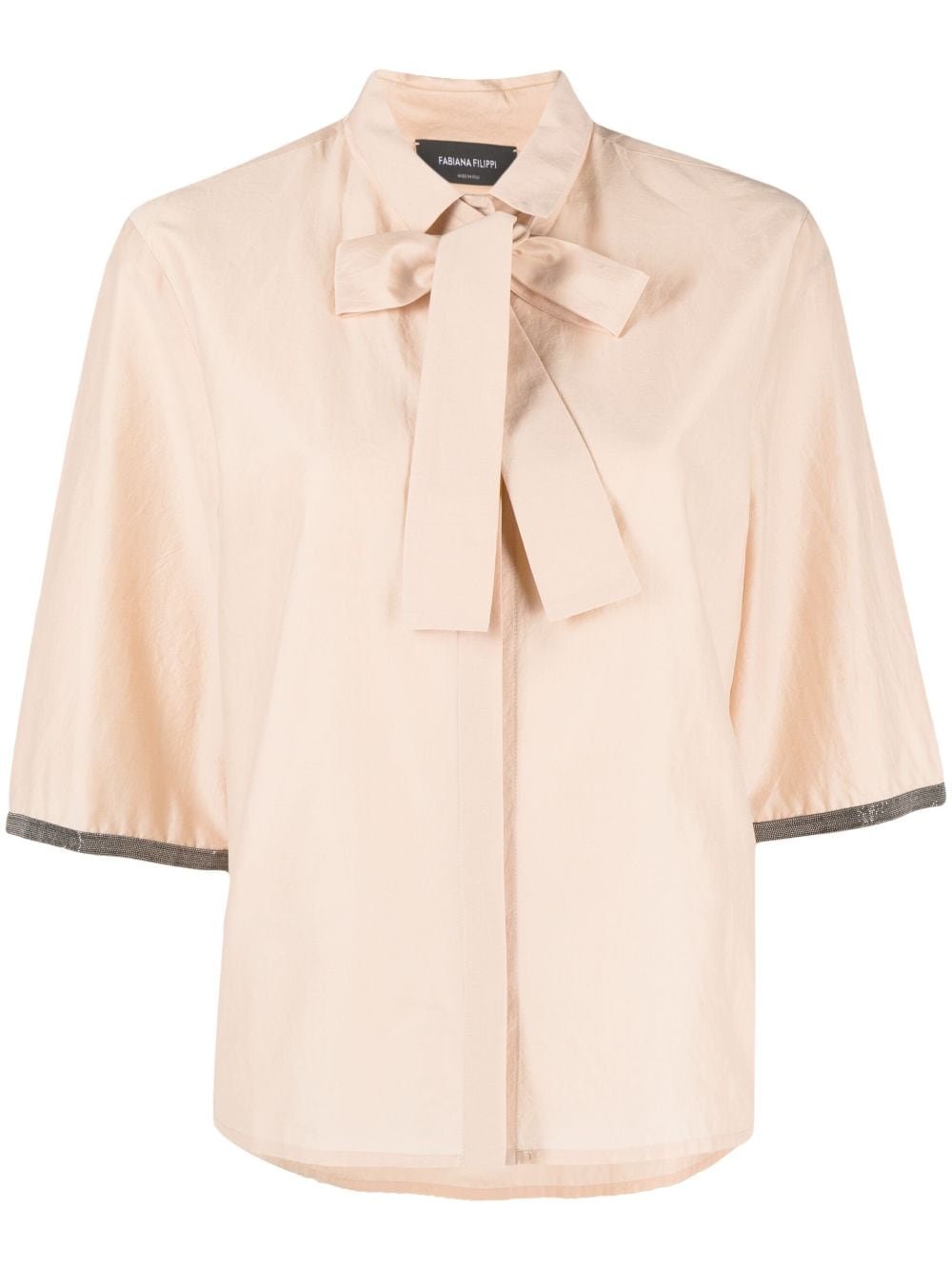 Fabiana Filippi contrast-trim short-sleeve shirt - Pink von Fabiana Filippi