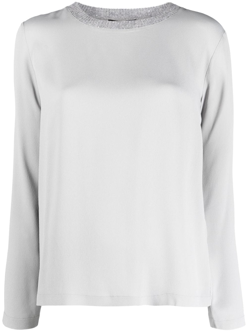 Fabiana Filippi crew-neck long-sleeve T-shirt - Grey von Fabiana Filippi