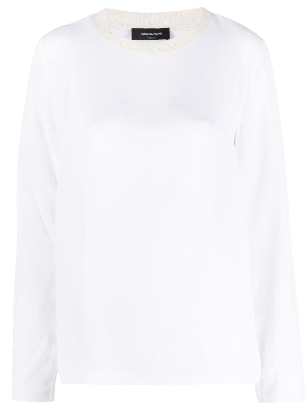 Fabiana Filippi crew-neck long-sleeve T-shirt - White von Fabiana Filippi