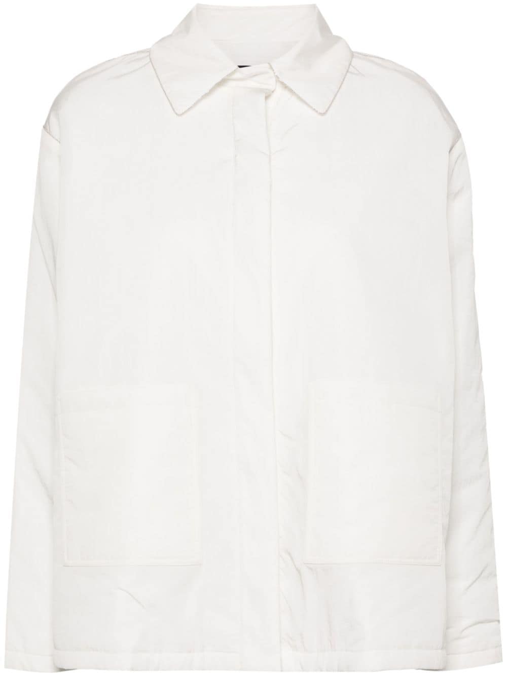Fabiana Filippi crinkled padded shirt jacket - White von Fabiana Filippi