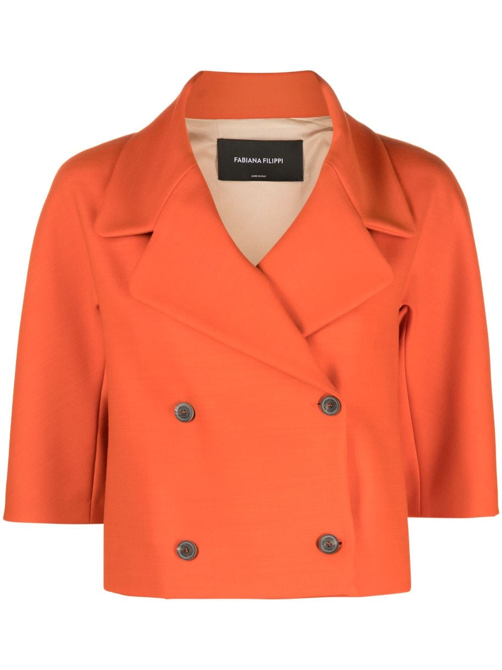 Fabiana Filippi cropped double-breasted jacket - Orange von Fabiana Filippi