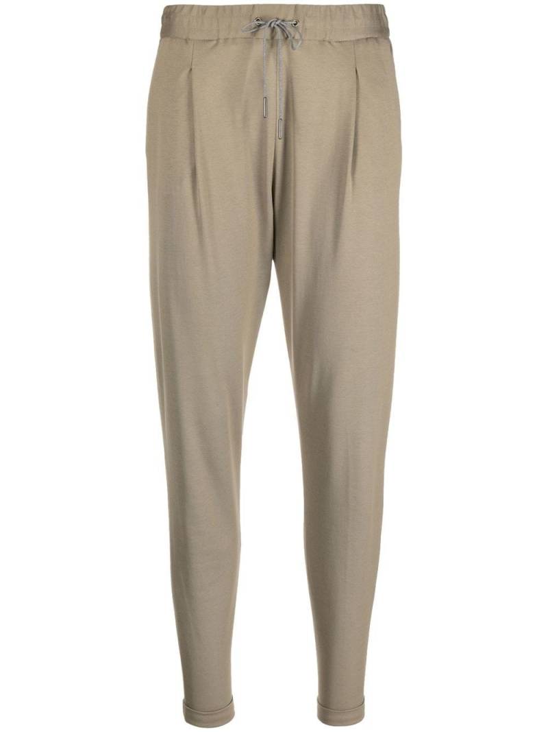 Fabiana Filippi cropped-leg cotton track pants - Brown von Fabiana Filippi