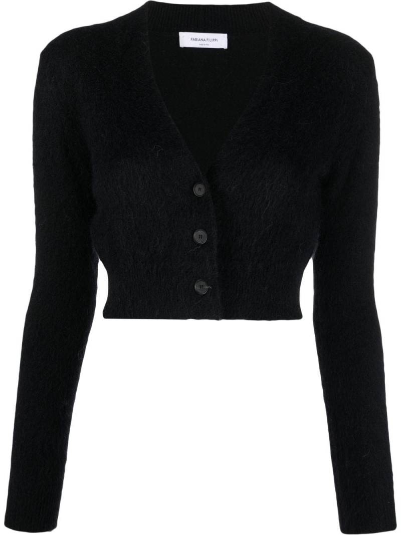 Fabiana Filippi cropped wool-blend cardigan - Black von Fabiana Filippi