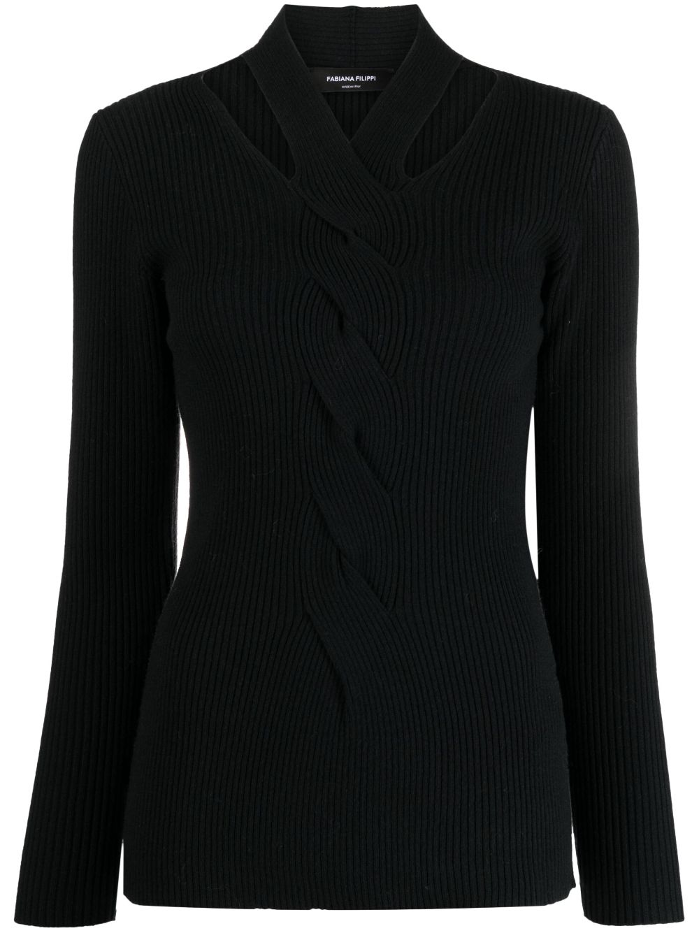 Fabiana Filippi cut-out knitted jumper - Black von Fabiana Filippi