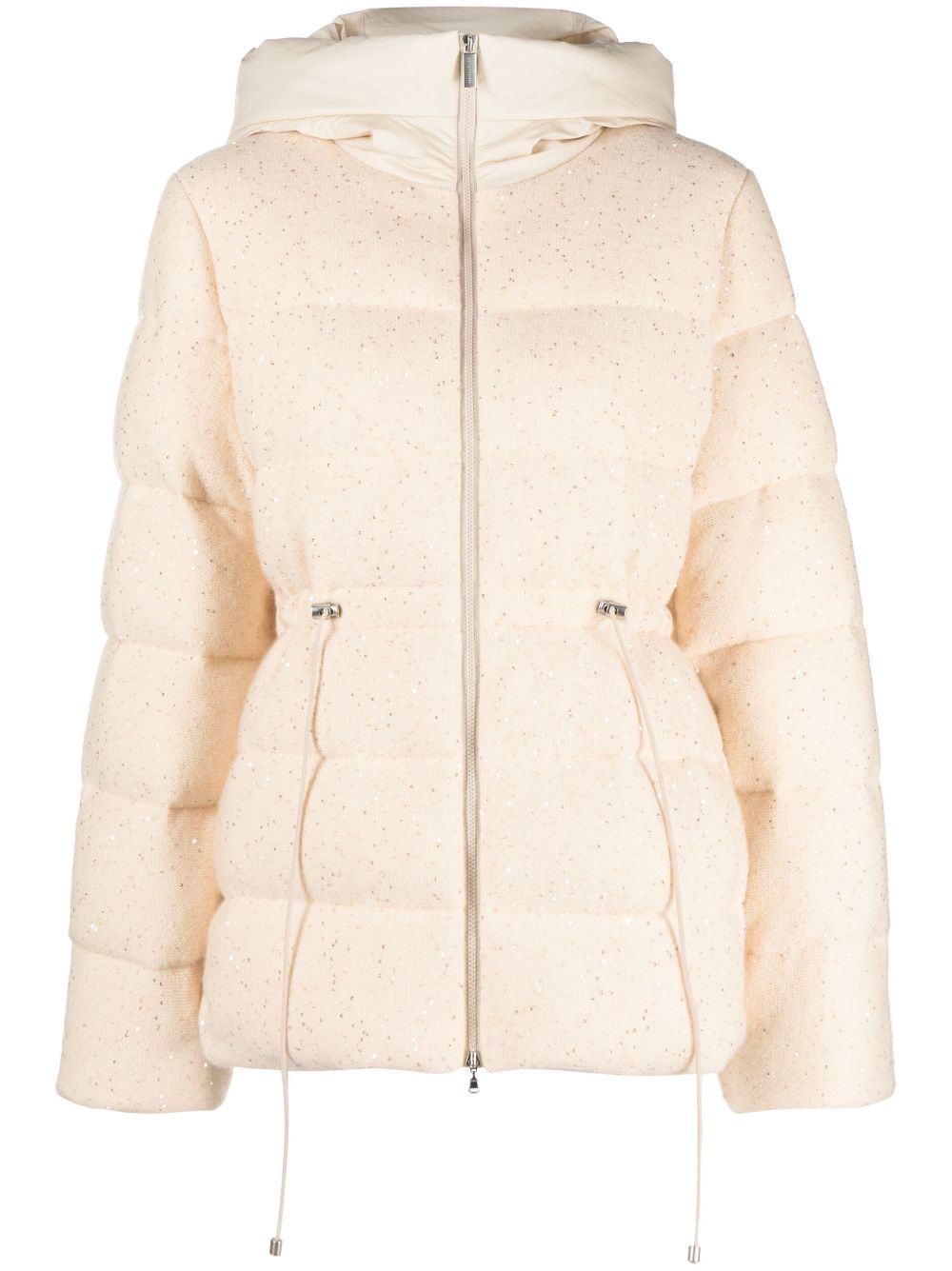 Fabiana Filippi drawstring puffer hooded jacket - Neutrals von Fabiana Filippi