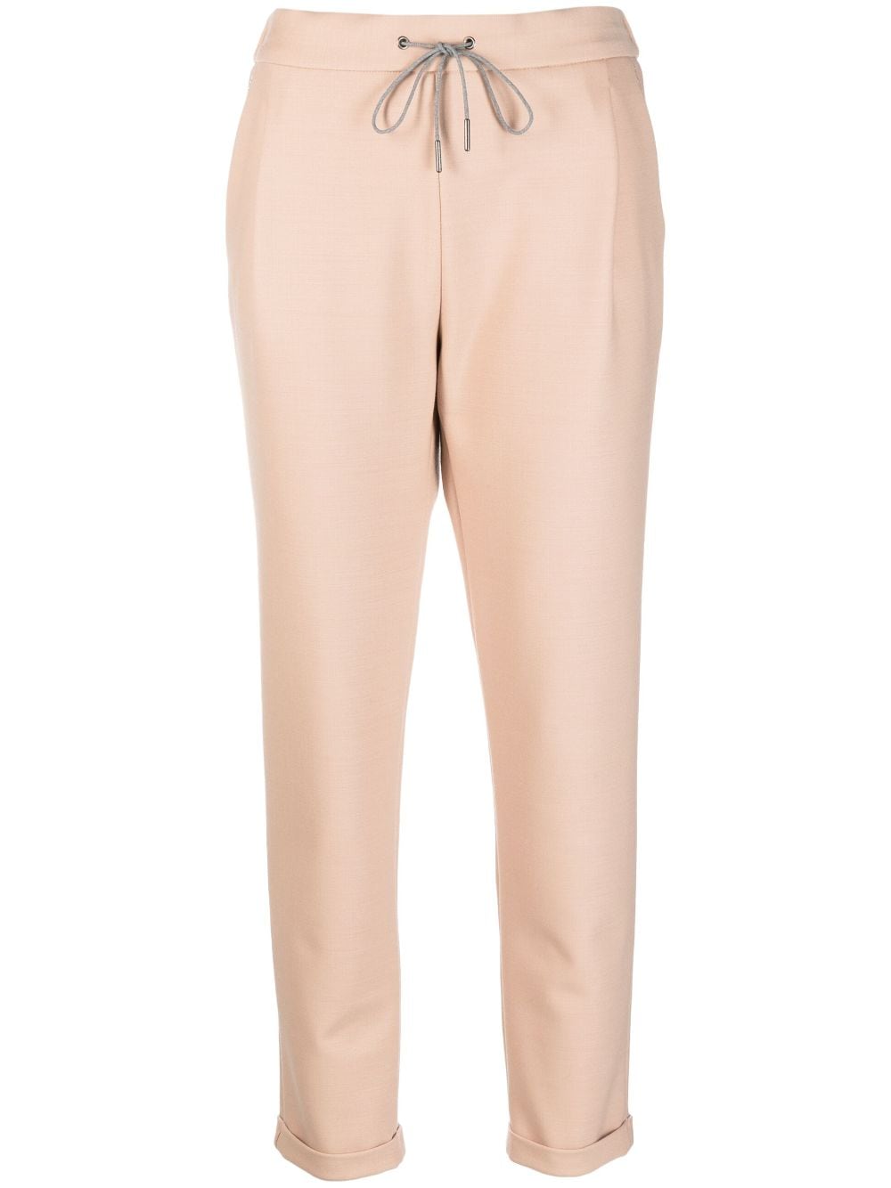 Fabiana Filippi drawstring-waistband tapered-leg trousers - Brown von Fabiana Filippi