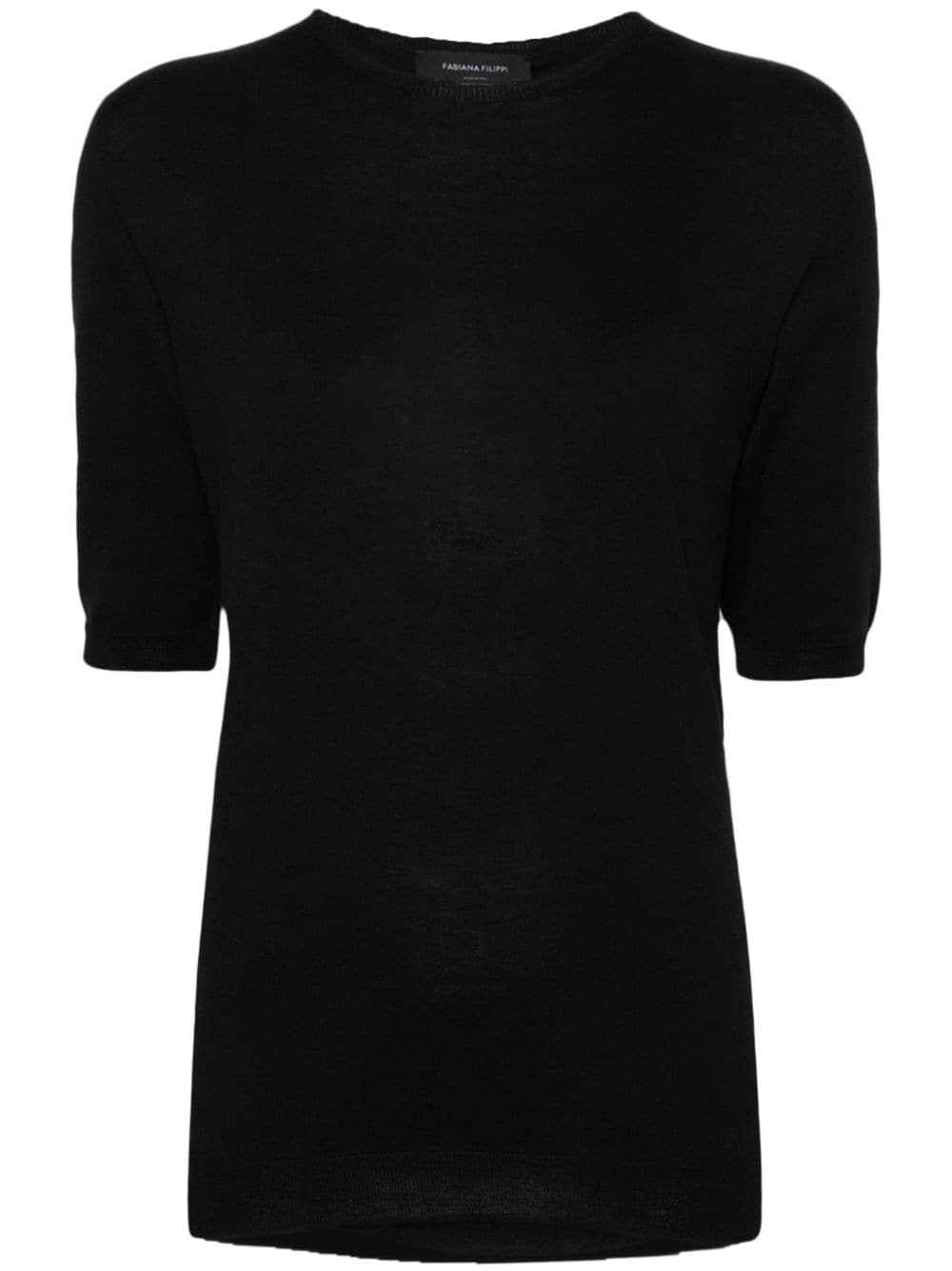 Fabiana Filippi fine-knit short-sleeved jumper - Black von Fabiana Filippi