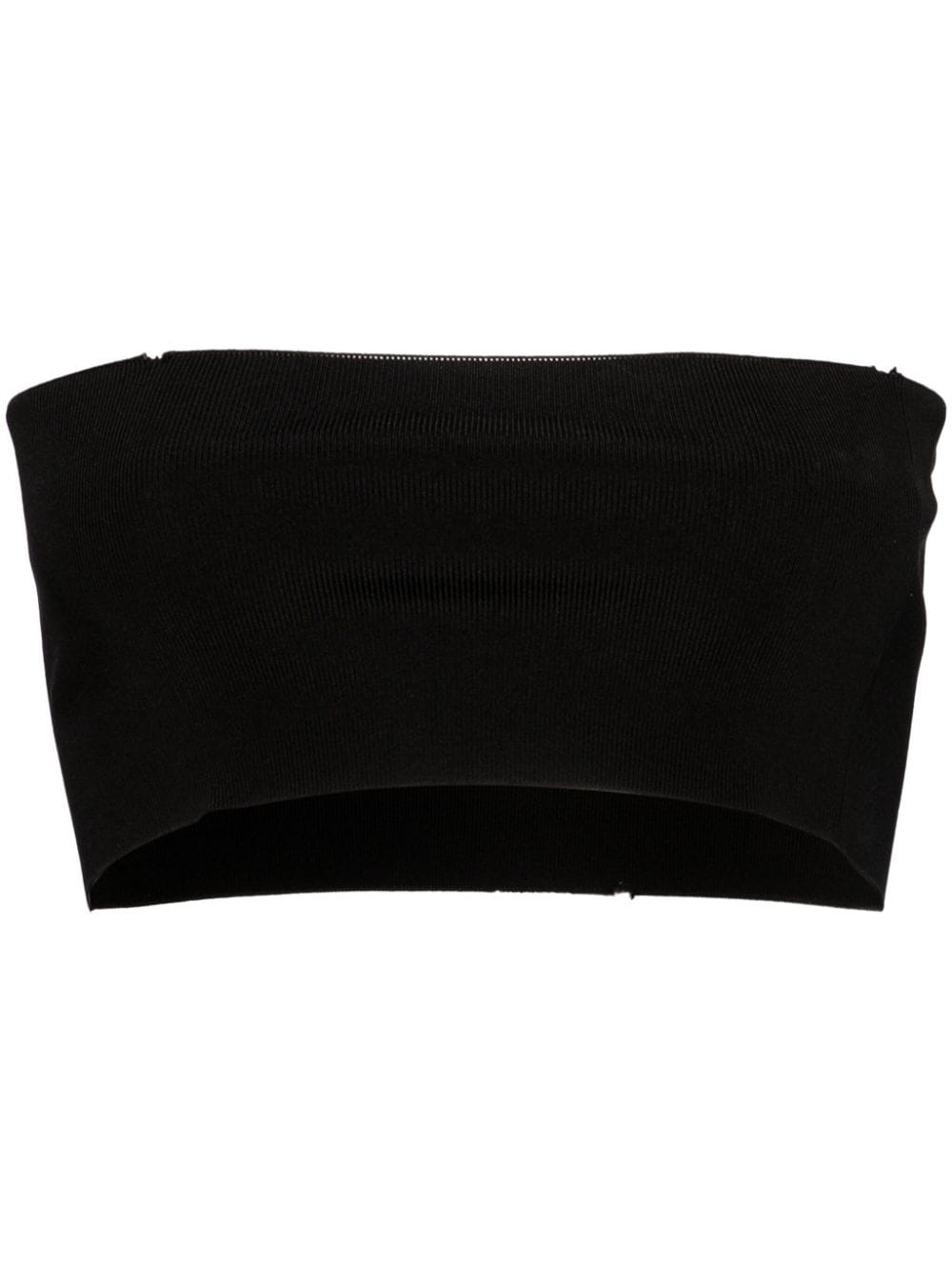 Fabiana Filippi fine-ribbed bandeau crop top - Black von Fabiana Filippi