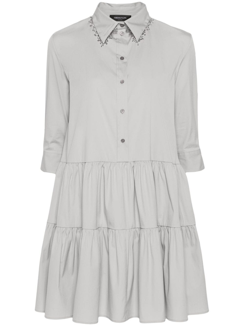 Fabiana Filippi flared shirt dress - Grey von Fabiana Filippi