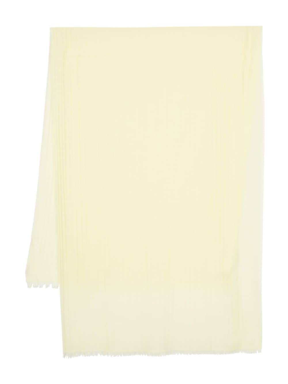 Fabiana Filippi frayed-edge twill scarf - Yellow von Fabiana Filippi